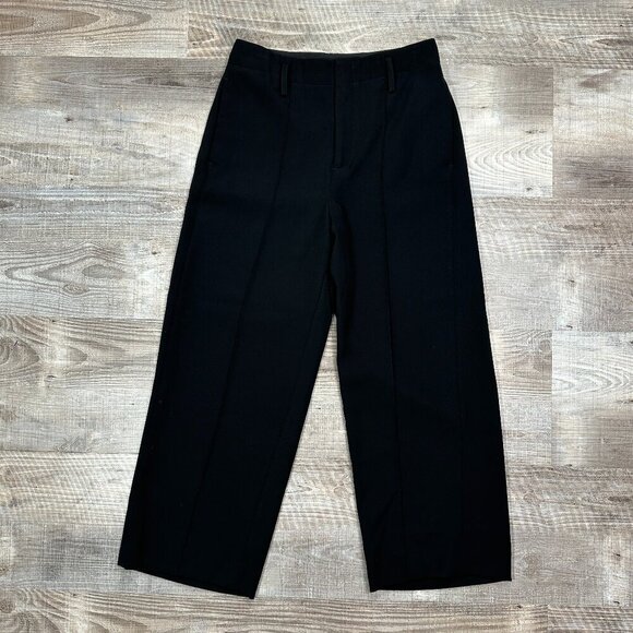 Vince. High Rise Cropped Polyester Pants Black Size 4 - Picture 2 of 10